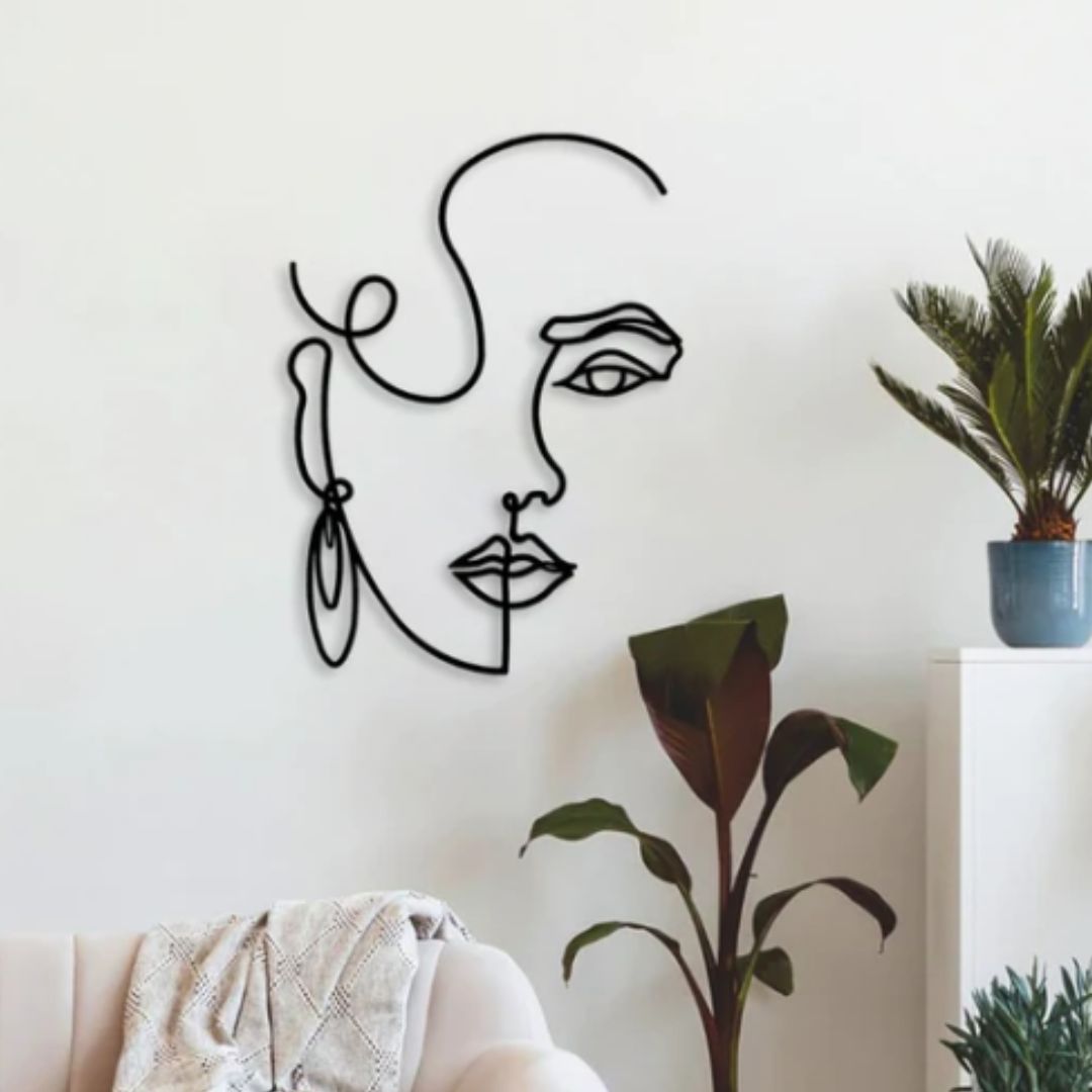 Elegant Face Metal Wall Art for living Room