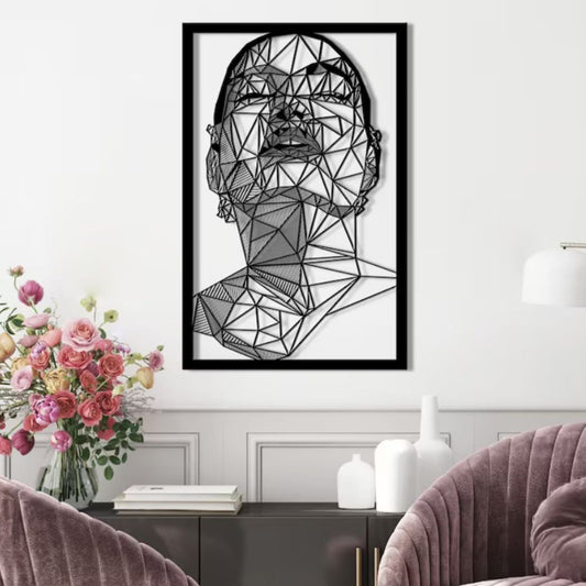 Woman Face Metal Wall Art