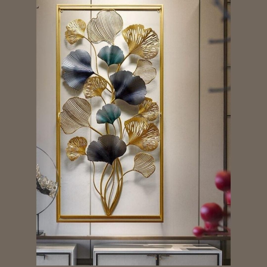 Hansart Special Vertical Iris Frame Metal Wall Art (20 x 40 Inches)-abstract wall art-Hansart-abstract metal wall art-Made of Premium-Quality Iron Metal-Perfect for your living room, bedroom, hall, office reception, guest room, and hotel reception-The product is packed by professionals for safe delivery Designed to make your home look complete-"Hansart Made In India because India itself is an art".