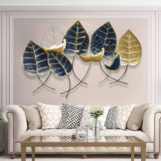 Hansart Special Joy Leafy Decor Metal Wall Art (61 x 39 Inches)-Home Decoration-Hansart-Metallic Nature Wall Decor by Hansart-Made of Premium-Quality Iron Metal Perfect for your living room, bedroom, hall, office reception, guest room, and hotel reception-The product is packed by professionals for safe delivery-Designed to make your home look complete-"Hansart Made In India because India itself is an art".