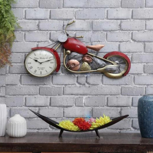 Hansart Special Red Color Bike Wall art (29 x 18 Inches)-Home Decoration-Metal Wall Decor by Hansart Made of Premium-Quality Iron Metal Perfect for your living room, bedroom, hall, office reception, guest room, and hotel reception The product is packed by professionals for safe delivery Designed to make your home look complete "Hansart Made In India because India itself is an art".