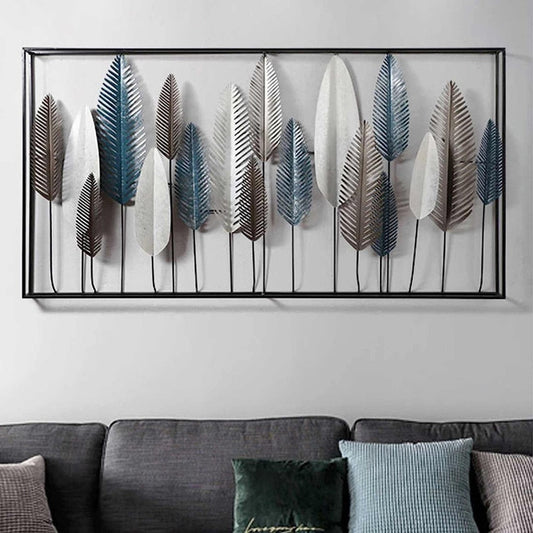 Leaf Frame Fusion Metal Wall Art (50 x 25 Inches)