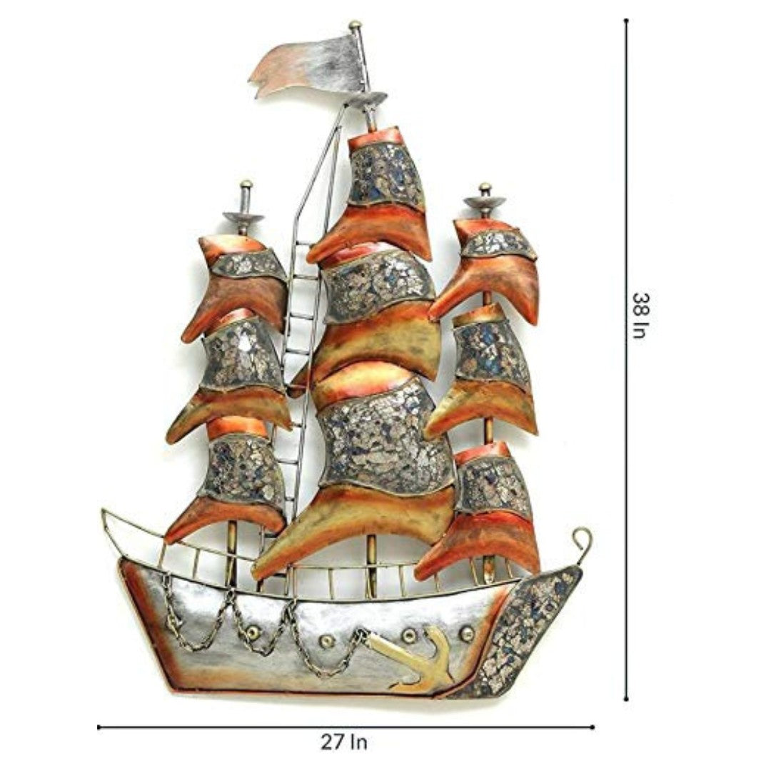 This Hansart Special Mosaice Ship Metal Wall Art is a stunning addition to any space. Measuring 38 x 27 inches, the metal wall art features intricate mosaics and is equipped with LED lights for a unique touch. Perfect for ship enthusiasts and art lovers alike, this piece adds a touch of elegance and sophistication to any room.
Handcrafted Antique Metal Wall Decor by Hansart
Hanging mechanism included
Made of High-Quality Iron Metal