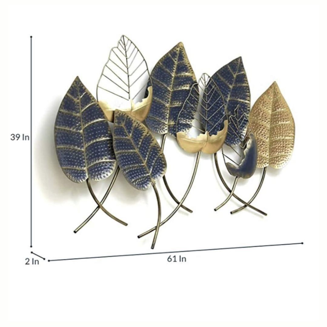 Hansart Special Joy Leafy Decor Metal Wall Art (61 x 39 Inches)-Home Decoration-Hansart-Metallic Nature Wall Decor by Hansart-Made of Premium-Quality Iron Metal Perfect for your living room, bedroom, hall, office reception, guest room, and hotel reception-The product is packed by professionals for safe delivery-Designed to make your home look complete-"Hansart Made In India because India itself is an art".