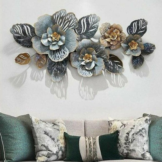 This Elegant Floral Metal Wall Art is expertly crafted using premium-quality iron metal and is a great way to decorate your living room. The 50 x 26 inches size and timeless floral design makes this wall art the perfect statement piece for any interior. Add a touch of elegance to your living room with this metal wall art! Featuring a beautiful floral design with anti-rust powder coating, it's a timeless piece that will make your home shine. Free Shipping