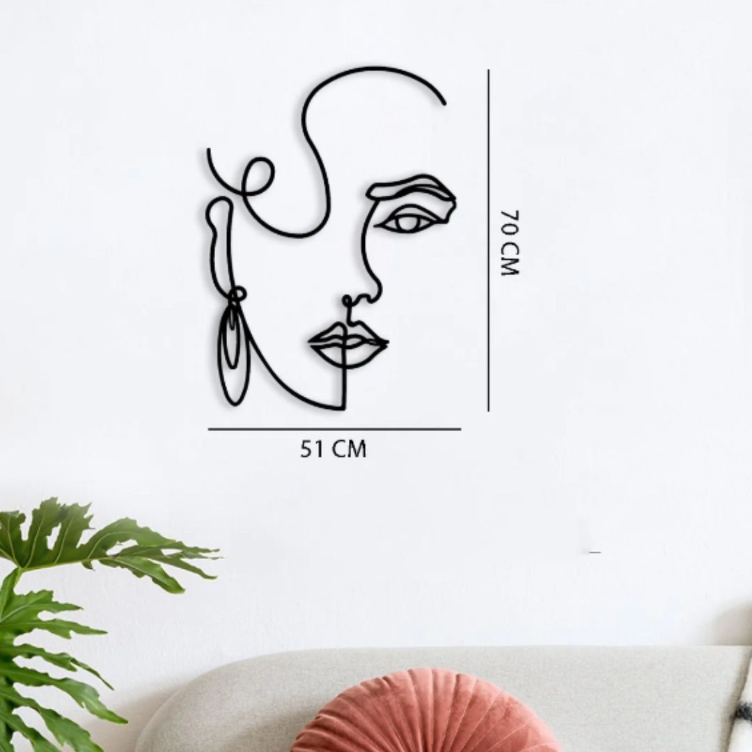 Elegant Face Metal Wall Art for living Room