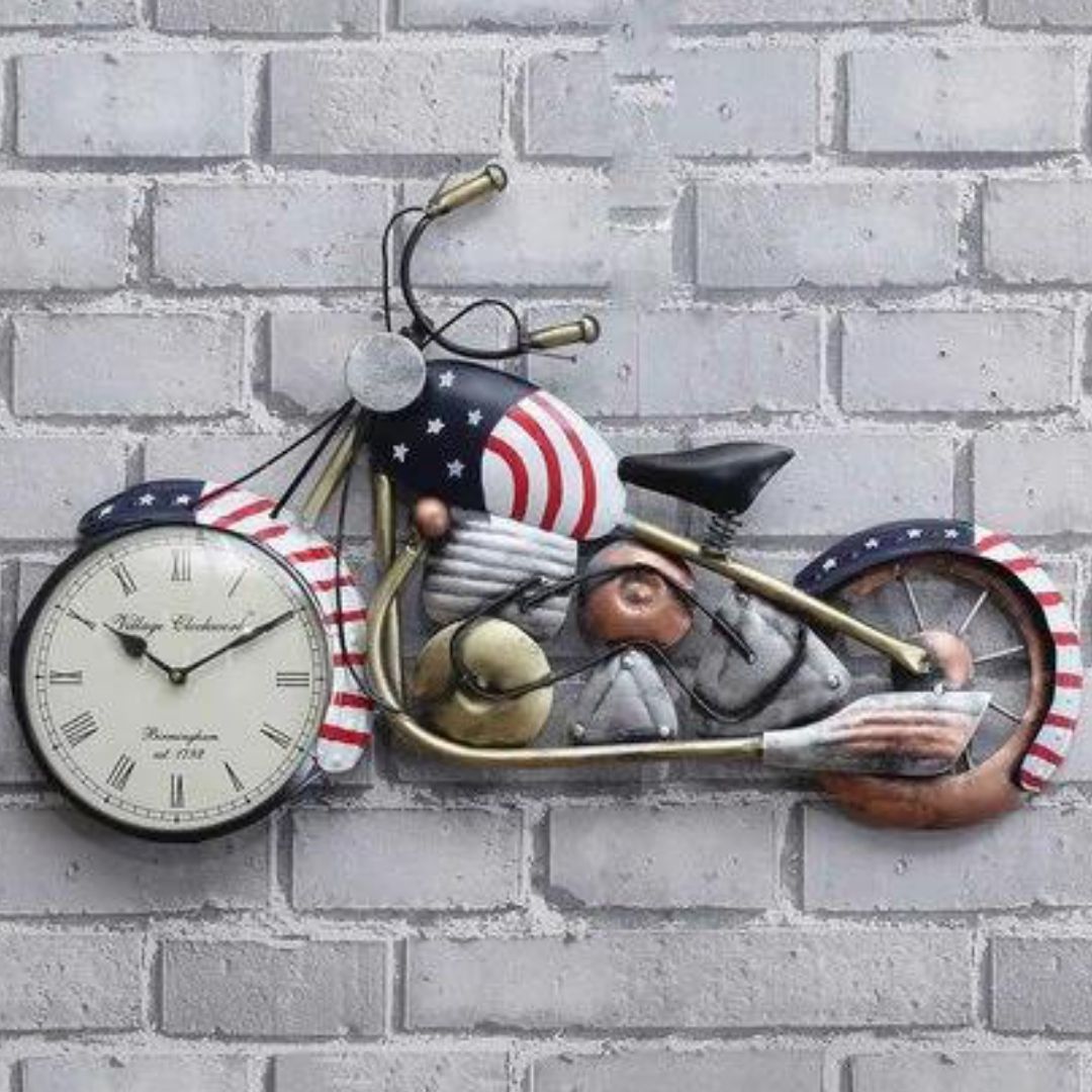 Modern US Bike Wall Décor For Living Room (29 x 18 Inches)-Home Decoration-Metal Wall Decor by Hansart Made of Premium-Quality Iron Metal Perfect for your living room, bedroom, hall, office reception, guest room, and hotel reception The product is packed by professionals for safe delivery Designed to make your home look complete "Hansart Made In India because India itself is an art".