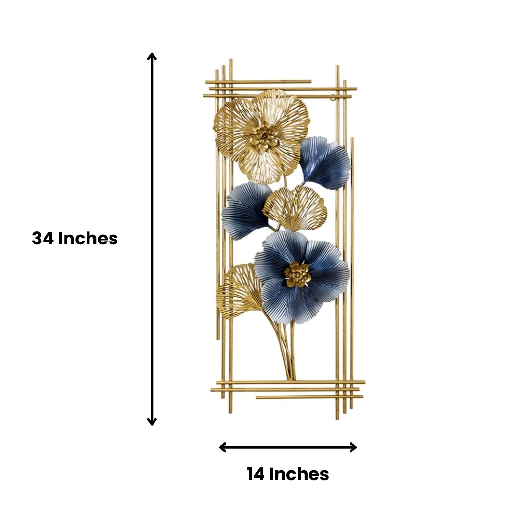 Split Panel Floral Wall Accent for Bed Room and Living Room. Metal Wall Decor by Hansart Abstract wall art Total Wall Coverage Area: 14 x 34 Inches Each Made of Premium-Quality Iron Metal Anti-rust powder coating used Hanging Mechanism included Perfect for your living room, bedroom, hall, office reception, guest room, and hotel reception The product is packed by professionals for safe delivery  Designed to make your home look complete "Hansart Made In India because India itself is an art".