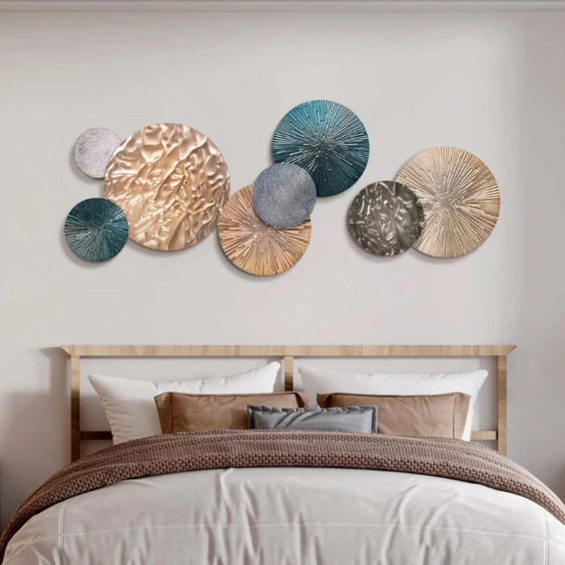 Galactic Gathering Elegant Circles Metal Wall Art (48 x 26 Inches)