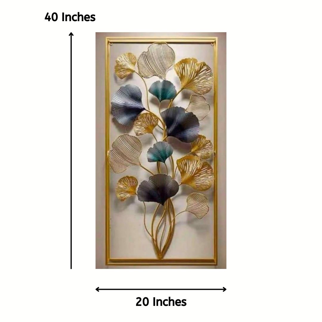 Hansart Special Vertical Iris Frame Metal Wall Art (20 x 40 Inches)-abstract wall art-Hansart-abstract metal wall art-Made of Premium-Quality Iron Metal-Perfect for your living room, bedroom, hall, office reception, guest room, and hotel reception-The product is packed by professionals for safe delivery Designed to make your home look complete-"Hansart Made In India because India itself is an art".