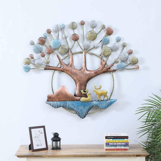 Hansart Special Moon Tree Wall Decor for Living Room (42 x 35 Inches)-Home Decoration-Metal Wall Tree by Hansart Made of Premium-Quality Iron Metal Perfect for your living room, bedroom, hall, office reception, guest room, and hotel reception The product is packed by professionals for safe delivery Designed to make your home look complete "Hansart Made In India because India itself is an art".