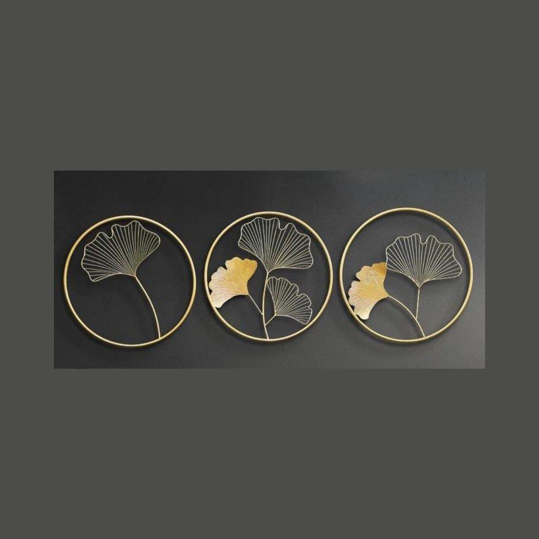 Hansart Special Golden Zingo Ring Metal Wall Art (16.5 Inches Dia. Each Pc)-Home Decoration-Hansart-abstract metal wall art-Made of Premium-Quality Iron Metal-Perfect for your living room, bedroom, hall, office reception, guest room, and hotel reception-The product is packed by professionals for safe delivery Designed to make your home look complete-"Hansart Made In India because India itself is an art".