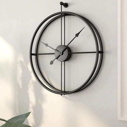 Metal Wall Clock by Hansart Dimensions: 18 x 18 Inches, 24 x 24 Inches, 27 x 27 Inches Made of Premium-Quality Iron Metal Anti-rust powder coating used Hanging Mechanism included Perfect for your living room, bedroom, hall, office reception, guest room, and hotel reception The product is packed by professionals for safe delivery  Designed to make your home look complete "Hansart Made In India because India itself is an art".